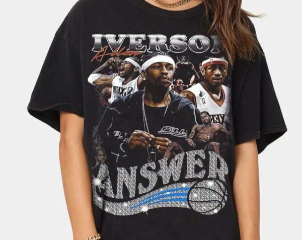 Allen Iverson The Answer Philadelphia 76ers T Shirt