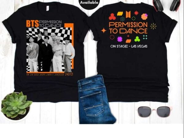 BTS Permission To Dance Las Vegas Concert T Shirt