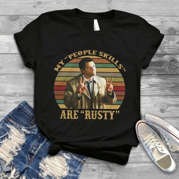 Castiel Supernatural My People Skills Are Rusty T Shirt