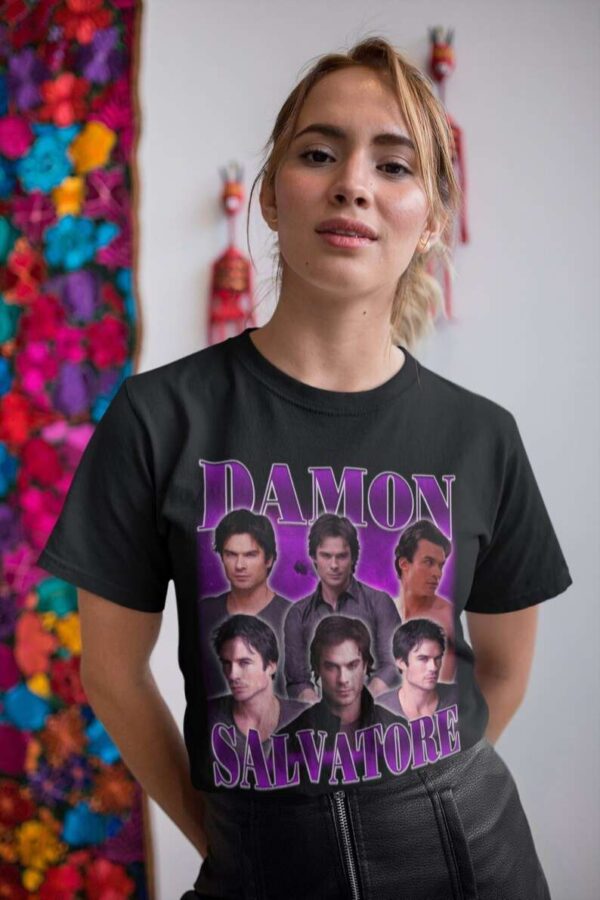 Damon Salvatore The Vampire Diaries T Shirt Merch 1