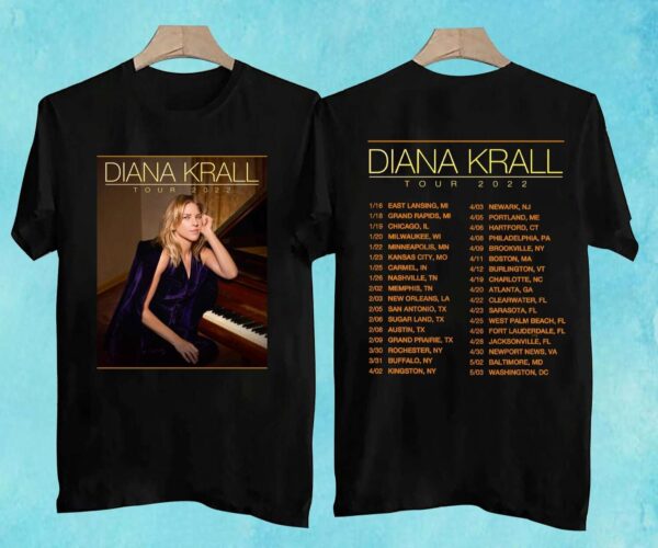 Diana Krall Tour 2022 T Shirt Music