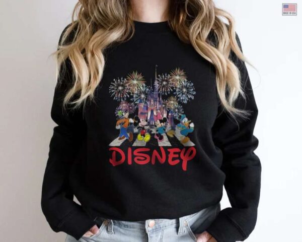 Disney Party T Shirt Mickey Friends Abbey Road