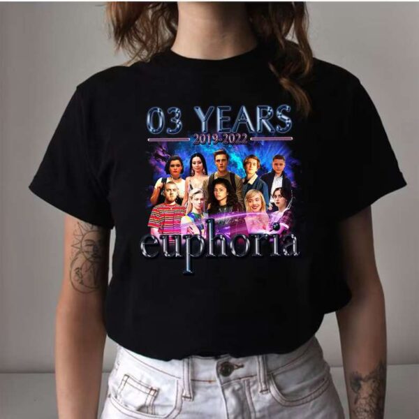 Euphoria 3 Years 2019 2022 T ShirtThank You For The Memories