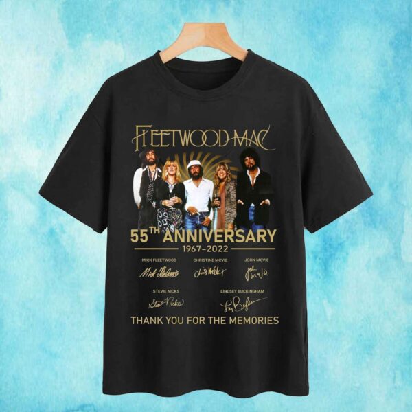Fleetwood Mac 55th Anniversary 1967 2022 Signatures Thank You For The Memories T Shirt