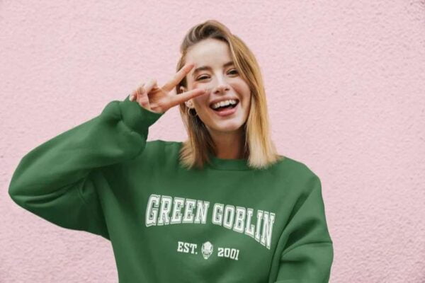 Green Goblin Spellout Logo Sweatshirt T Shirt
