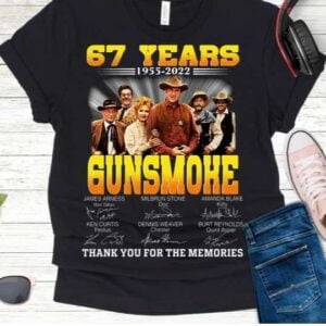 Gunsmoke 67 Year Anniversary Movie 1955 2022 Signature T Shirt