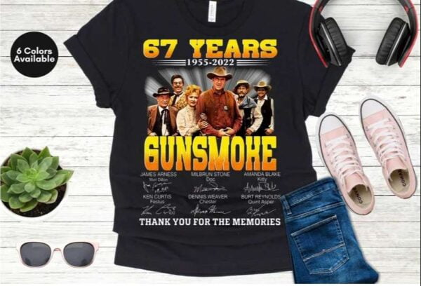 Gunsmoke 67 Year Anniversary Movie 1955 2022 Signature T Shirt