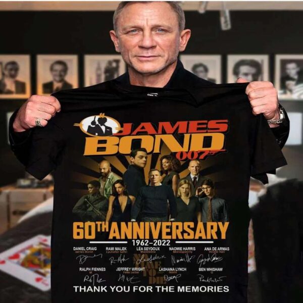 James Bond Movie 007 60th Anniversary 1962 2022 T Shirt