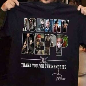 Johnny Depp Thank You For The Memories Signature T Shirt