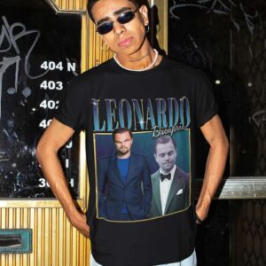 Leonardo Dicaprio Black T Shirt Film Actor