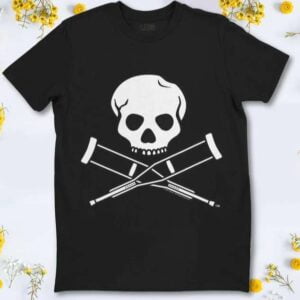 MTV Jackass Skull And Crutches Logo T Shirt