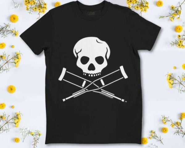 MTV Jackass Skull And Crutches Logo T Shirt