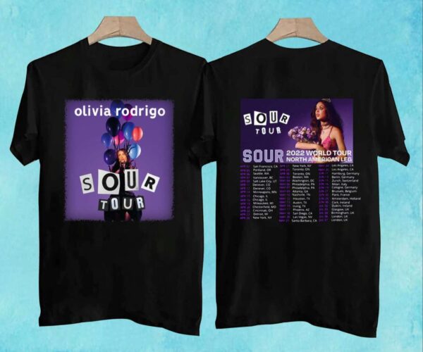 Olivia Rodrigo Sour World Tour North American Leg 2022 T Shirt