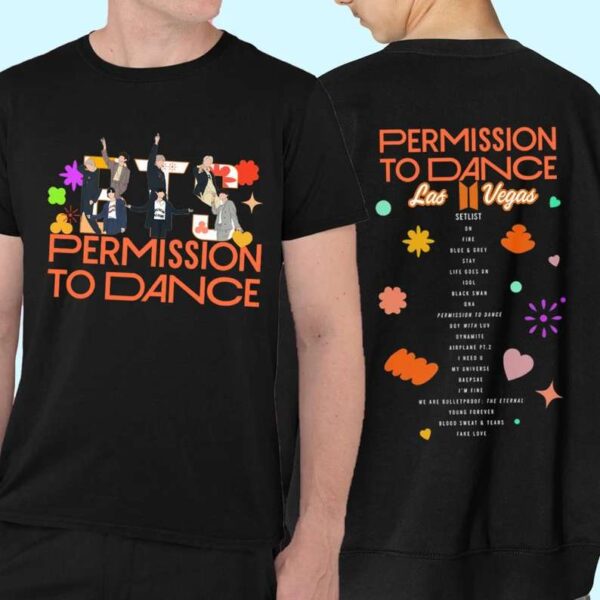 Permission To Dance 2022 Concert Tour T Shirt BTS