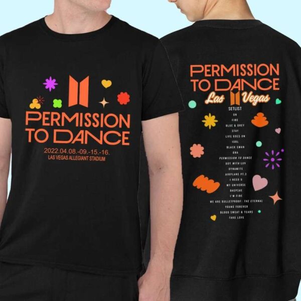 Permission To Dance Las Vegas BTS 2022 Tour T Shirt