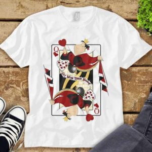Queen Of Hearts Playing Card Alice In Wonderland Disney T Shirt