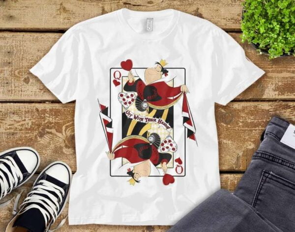 Queen Of Hearts Playing Card Alice In Wonderland Disney T Shirt