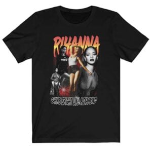 Rihanna Black T Shirt Music Singer Merch