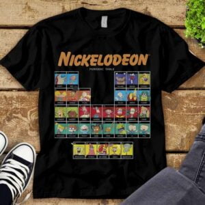 Rugrats Nickelodeon Periodic Table Of Characters T Shirt