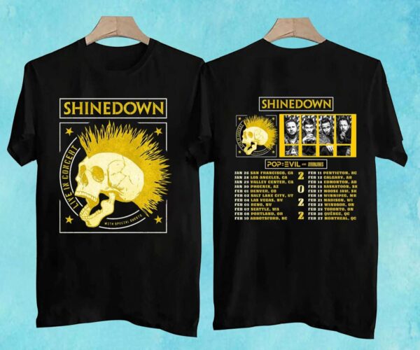 Shinedown Tour 2022 With Ayron Jones And Pop Evil T Shirt