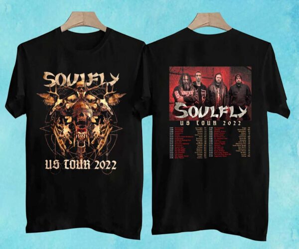 Soulfly Usa Winter Tour Dates 2022 T Shirt