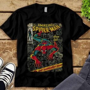 Spider Man Comic Book Anniversary T Shirt