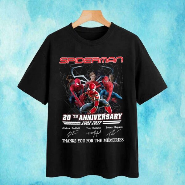 Spiderman Tom Holland T Shirt 20th Anniversary