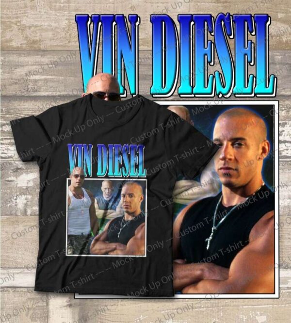 Vin Diesel Merch Film Actor T Shirt