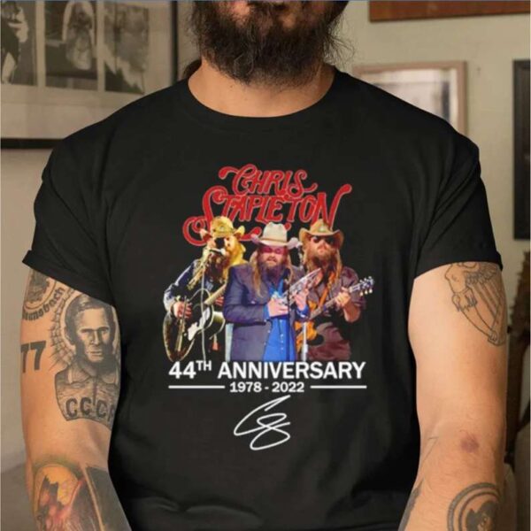 Chris Stapleton 44th Anniversary T Shirt Singer Music