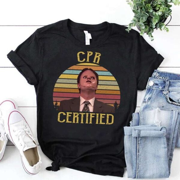 Cpr Certified Dwight Dummy Mask T Shirt