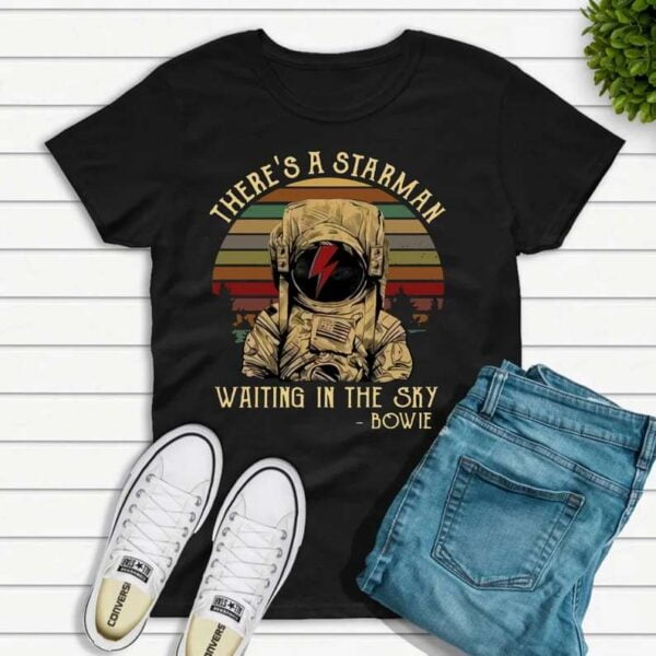 David Bowie Theres A Starman Waiting In The Sky T Shirt