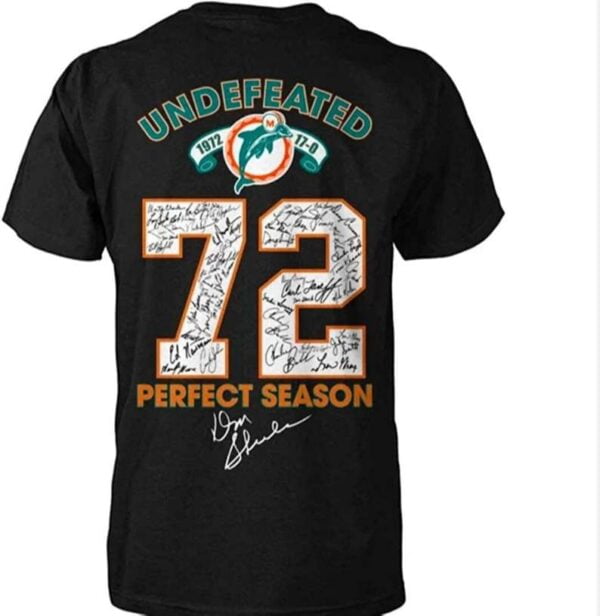 Dolphins Pop Undefeated Perfect Season Back Side T Shirt