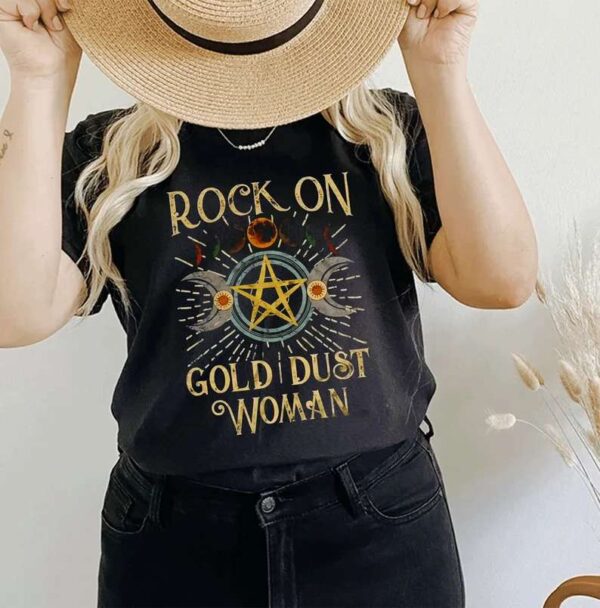 Fleetwood Mac T Shirt Rock On Gold Dust Woman