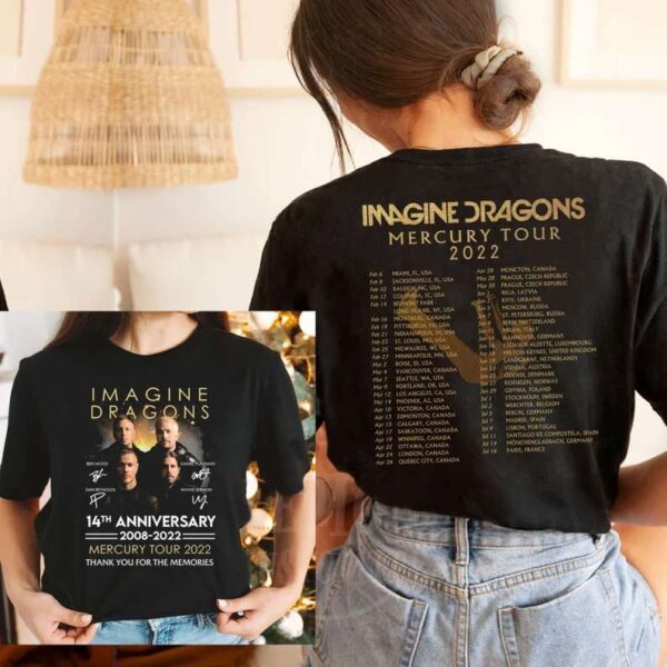 Imagine Dragons Mercury Tour 2022 Double Sided Shirt