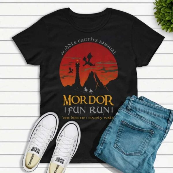 Mordor Fun Run Inspired By The Lord Of The Rings T Shirt