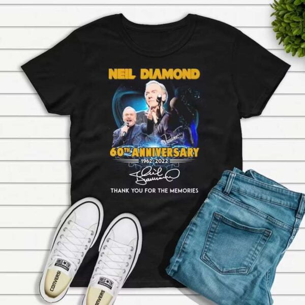 Neil Diamond 60th Anniversary 1962 2022 Signature T Shirt