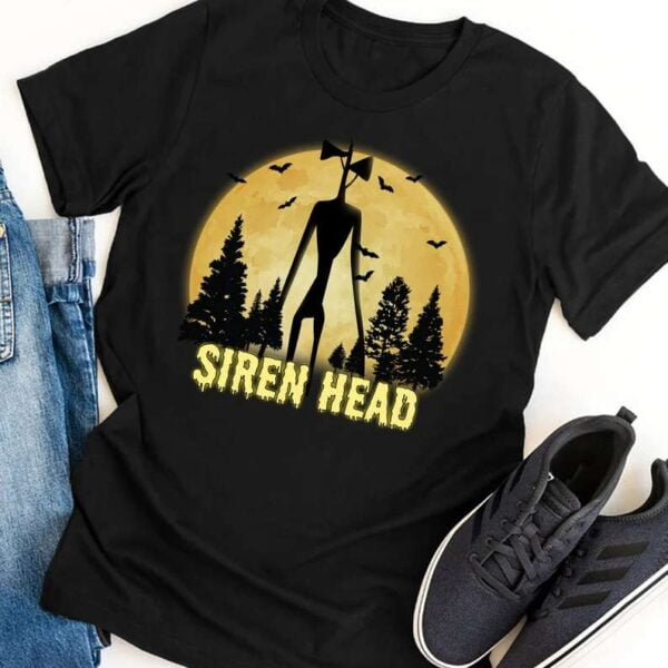 Siren Head T Shirt Yellow Moon With Bats