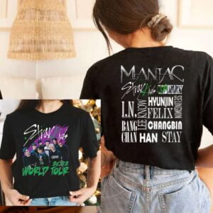 Stray Kids 2nd World Tour MANIAC 2022 Black T Shirt