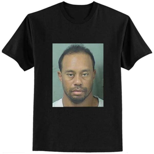 Tiger Woods PGA Golfer Golf Mugshot Funny T Shirt