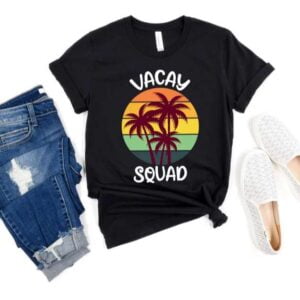 Vacay Squad Summer Vacation Family Trip Palm Trees T Shirt