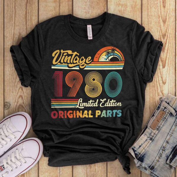 Vintage 1980 Birthday Shirt 42 Birthday
