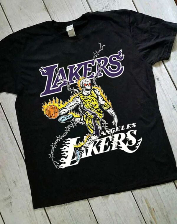 Warren Lotas x Lakers Los Angels Skeleton T Shirt