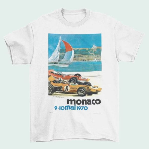 1970 Monaco Grand Prix T Shirt Formula 1 Racing