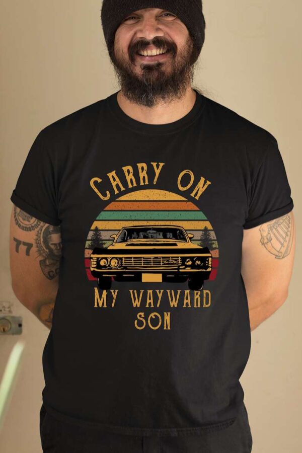 Carry On My Wayward Son Vintage Supernatural Show T Shirt