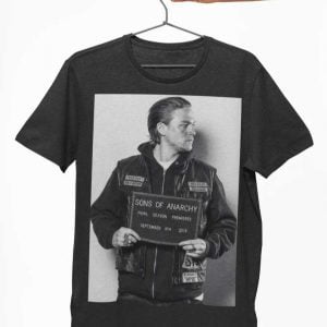 Charlie Hunnam Mugshot T Shirt Sons of Anarchy Jax Teller