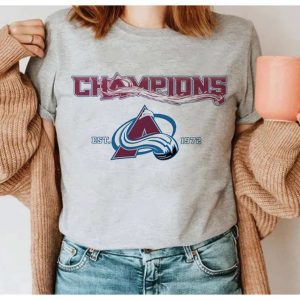Colorado Avalanche Champion 2022 T Shirt Go Avs Go