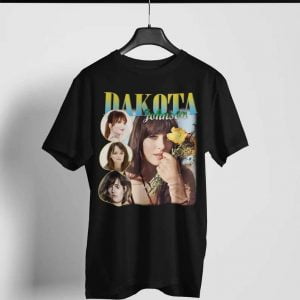 Dakota Johnson Film Actor Retro T Shirt