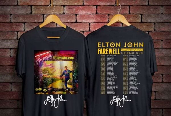 Elton John Farewell Tour Yellow Brick Road 2022 T Shirt