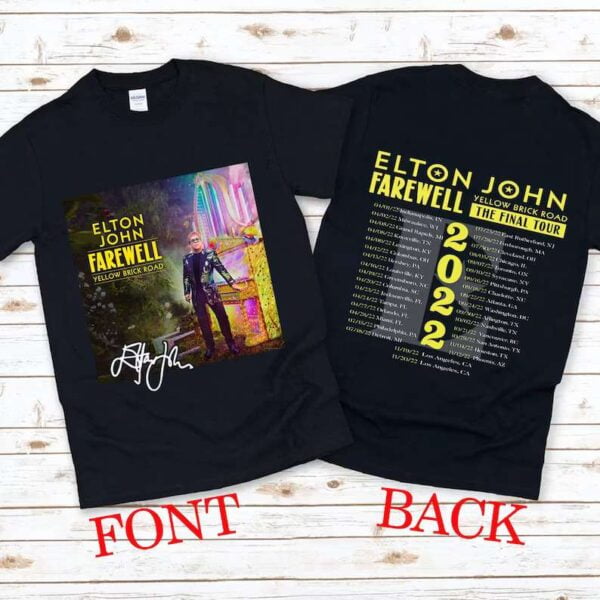 Elton John Farewell Tour Yellow Brick Road The Final Tour 2022 T Shirt