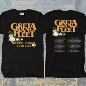Greta Van Fleet Dreams In Gold Tour 2022 Mens T Shirt